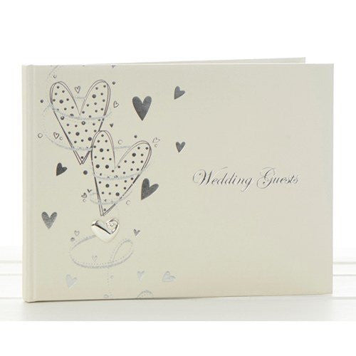 wedding hearts wedding guest book - hanrattycraftsgifts.co.uk