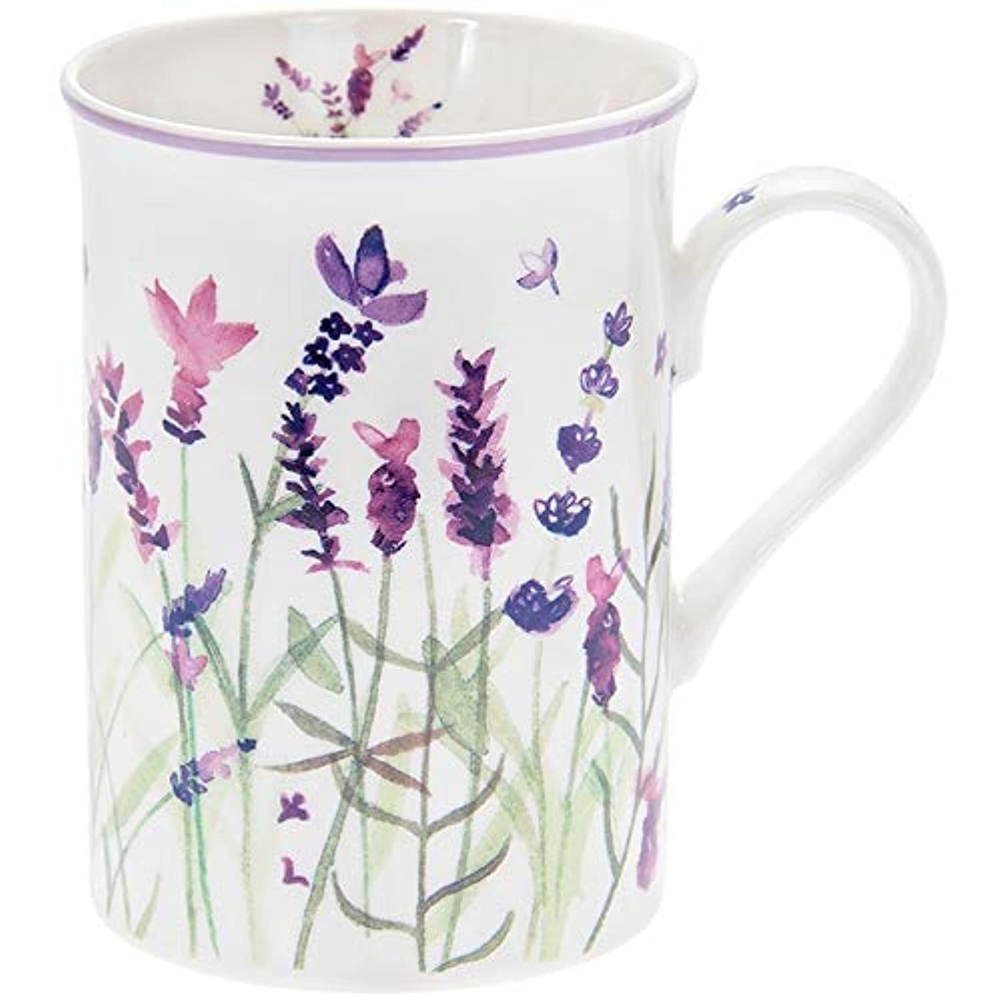 Smaller and Pavey Lavender Botanical Floral Design Mug