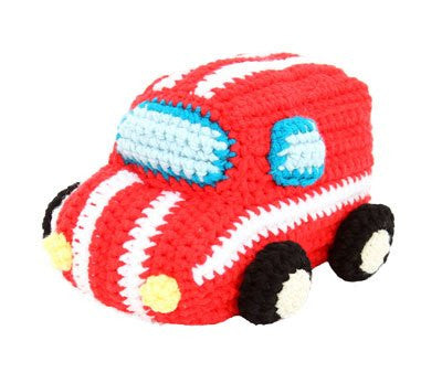 Fair Trade Knitted Crochet Red Van - hanrattycraftsgifts.co.uk