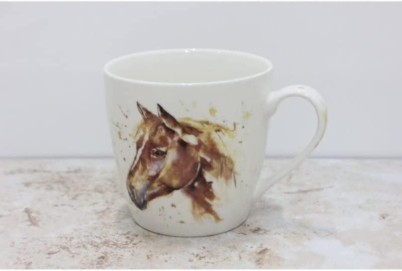 lesser and pavey LP34125 Mug en céramique Motif cheval Blanc