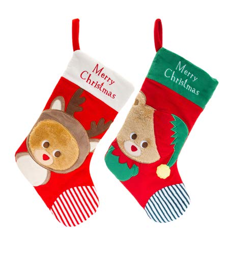 Keel Toys 40cm Christmas Pipp The Bear Stocking - hanrattycraftsgifts.co.uk