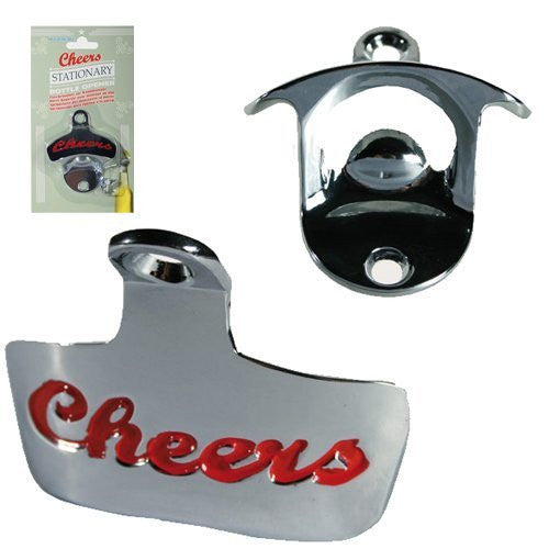 WALL MOUNTED BOTTLE OPENER CHEERS BAR PUB HOME KITCHEN BEER LARGER METAL FIXINGS - hanrattycraftsgifts.co.uk