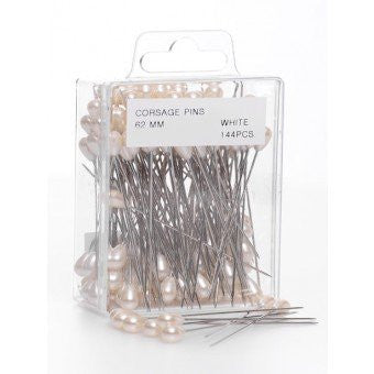 Corsage Pins 62mm White - hanrattycraftsgifts.co.uk