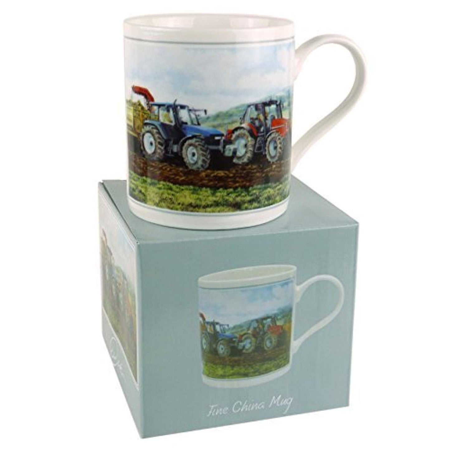 Fine China Tractor Mug/Cup by Cachet Farmyard Collection Farming Gift Boxed - hanrattycraftsgifts.co.uk