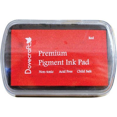 Dovecraft Pigment Ink Pads - Red - Acid Free - hanrattycraftsgifts.co.uk