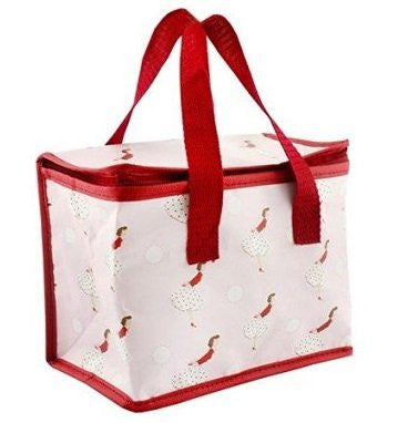 Pink Vintage Lady 1950's Artwork Insulated Lunch / Food Carry Bag - hanrattycraftsgifts.co.uk
