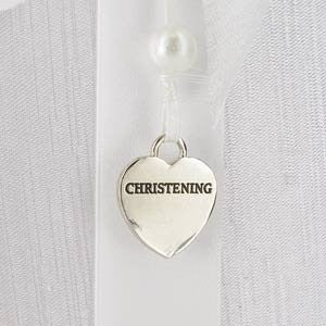 Silver Cross & Heart Christening Guest Book, gift - hanrattycraftsgifts.co.uk