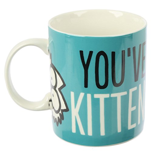 Puckator Simon's Cat Mug in Fine China - Blue, White, Black, 12 x 8.5 x 9.5 cm - hanrattycraftsgifts.co.uk