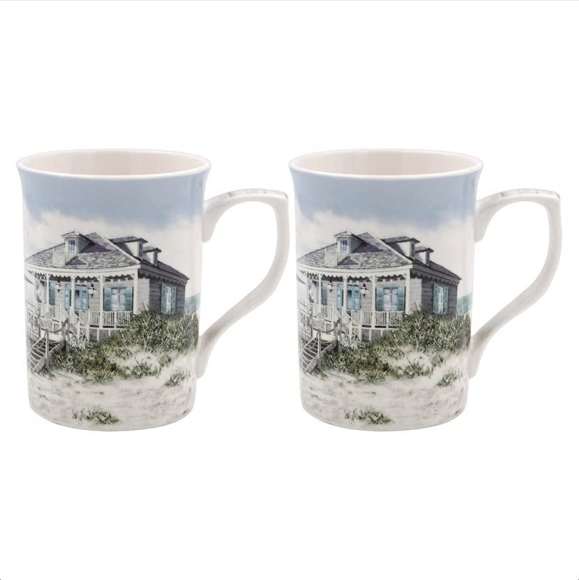 The Leonardo Collection LP94809 Sea Breeze Mugs (Set of 2), Fine China, Boxed