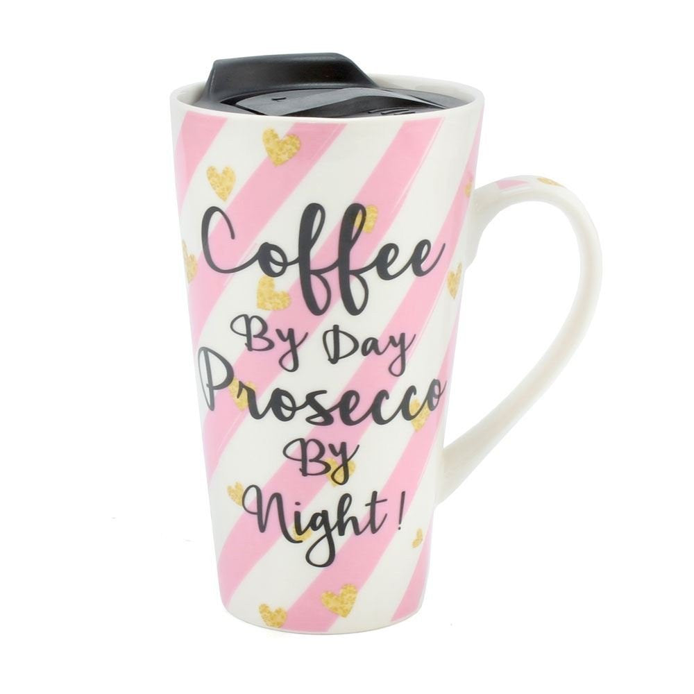 Wise Words Lidded Mug proseco by night - hanrattycraftsgifts.co.uk
