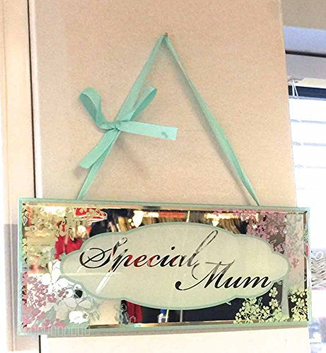 Gift For Mum Mirrored Plaque Silver Presents Ideas Mum Mother's Day Birthday - hanrattycraftsgifts.co.uk