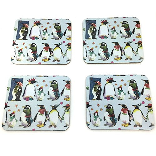WINTER PENGUINS COASTER PACK (4PACK) - hanrattycraftsgifts.co.uk
