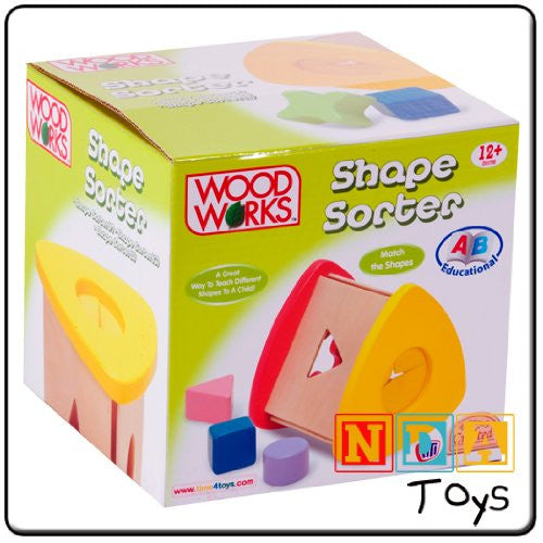 Wood Worx Wooden Shape Sorter - hanrattycraftsgifts.co.uk