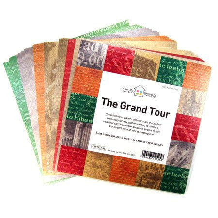 the grand tour paper pack 36sheets six each design - hanrattycraftsgifts.co.uk