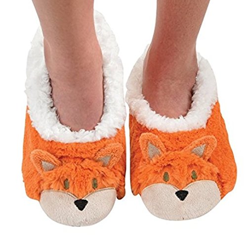 Childrens Animal Snoozies Soft Sherpa Fleece Fluffy Slippers - hanrattycraftsgifts.co.uk