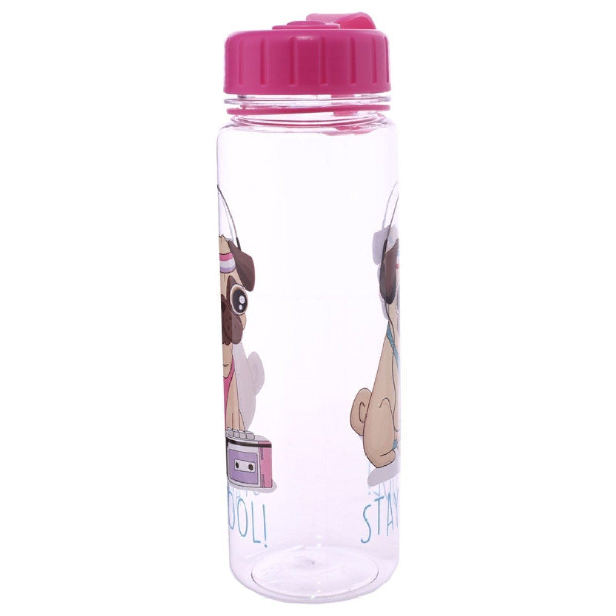Funky Pug Stay Cool Design 500ml Bottle Fun for all the family at home, work or on holiday. Great for Pug Dog Lovers - hanrattycraftsgifts.co.uk