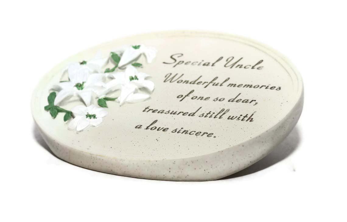 Special Uncle Lily Verse Plaque Graveside Ornament - hanrattycraftsgifts.co.uk
