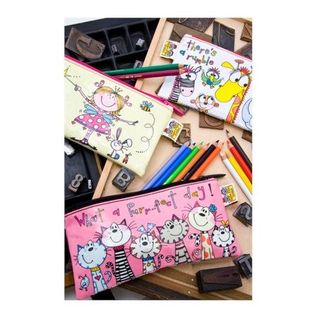 Rachel Ellen Pencil Case - Pink Elephant - hanrattycraftsgifts.co.uk