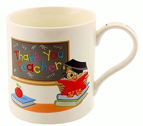 MUG FINE CHINA THANK YOU TEACHER SENTIMENT BRANDED BOX - hanrattycraftsgifts.co.uk