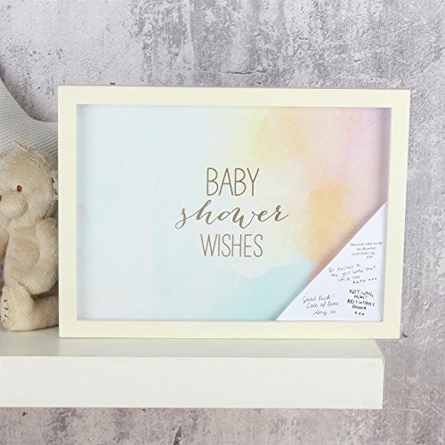 VELVET OLIVE' MDF WALL FRAME BABY SHOWER WISHES - hanrattycraftsgifts.co.uk