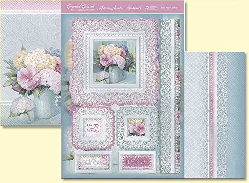frosted florals lace floral spray - hanrattycraftsgifts.co.uk