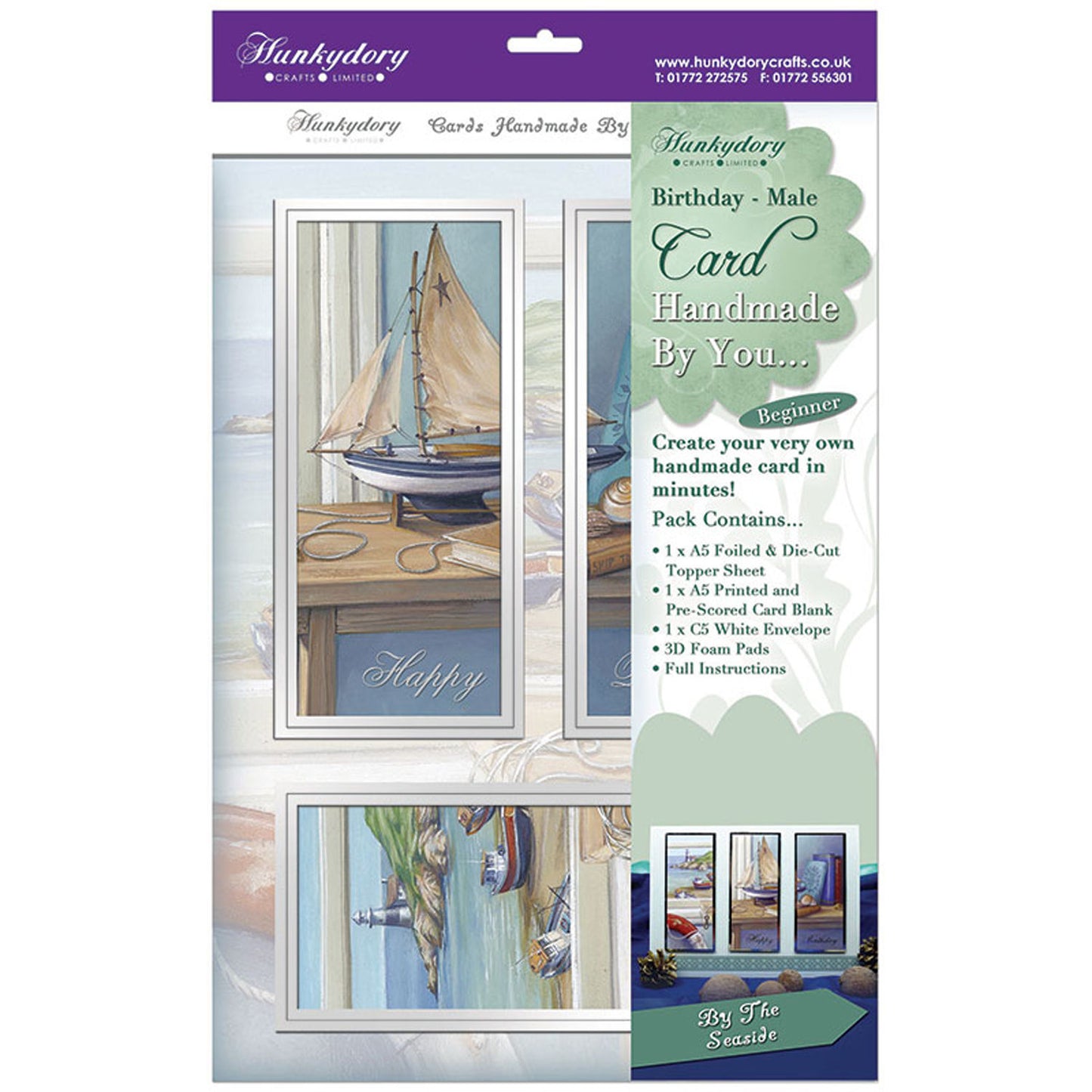 hunkydory handmade by you card kit by the seaside - hanrattycraftsgifts.co.uk