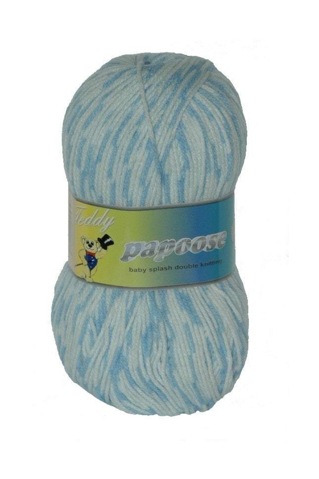 Teddy Papoose DK Baby Blue Splash 5776 100g