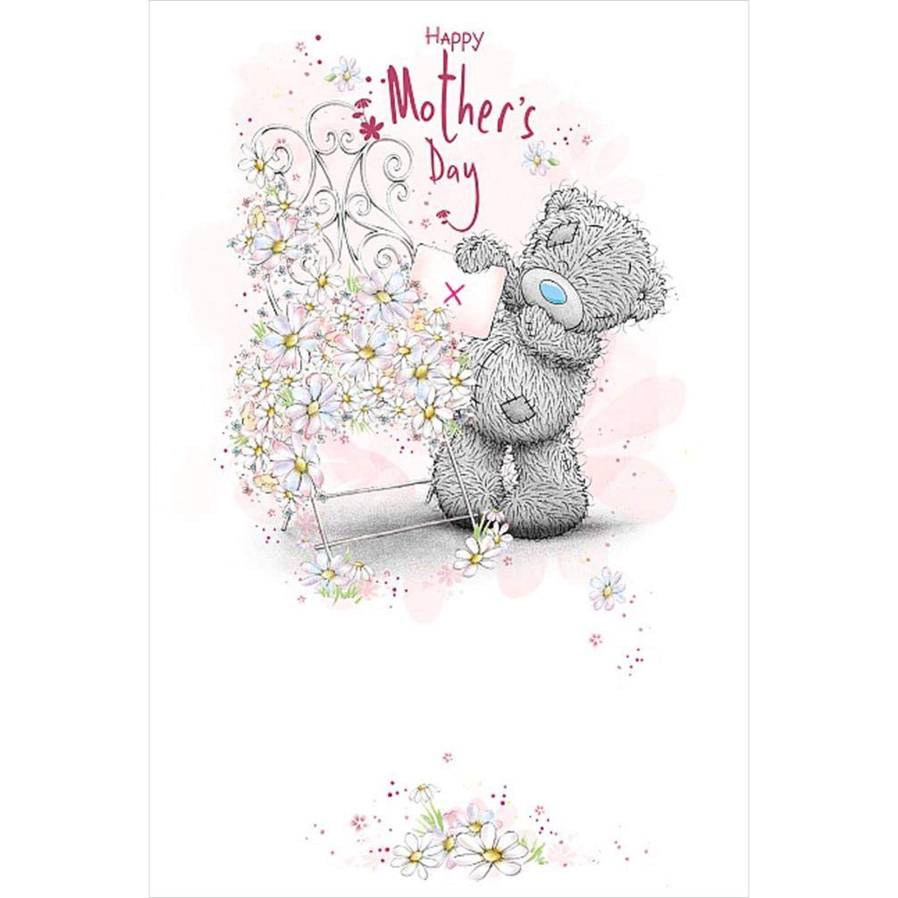 Me To You Bear Tatty Teddy By Flower Stand Mother's Day Card - hanrattycraftsgifts.co.uk
