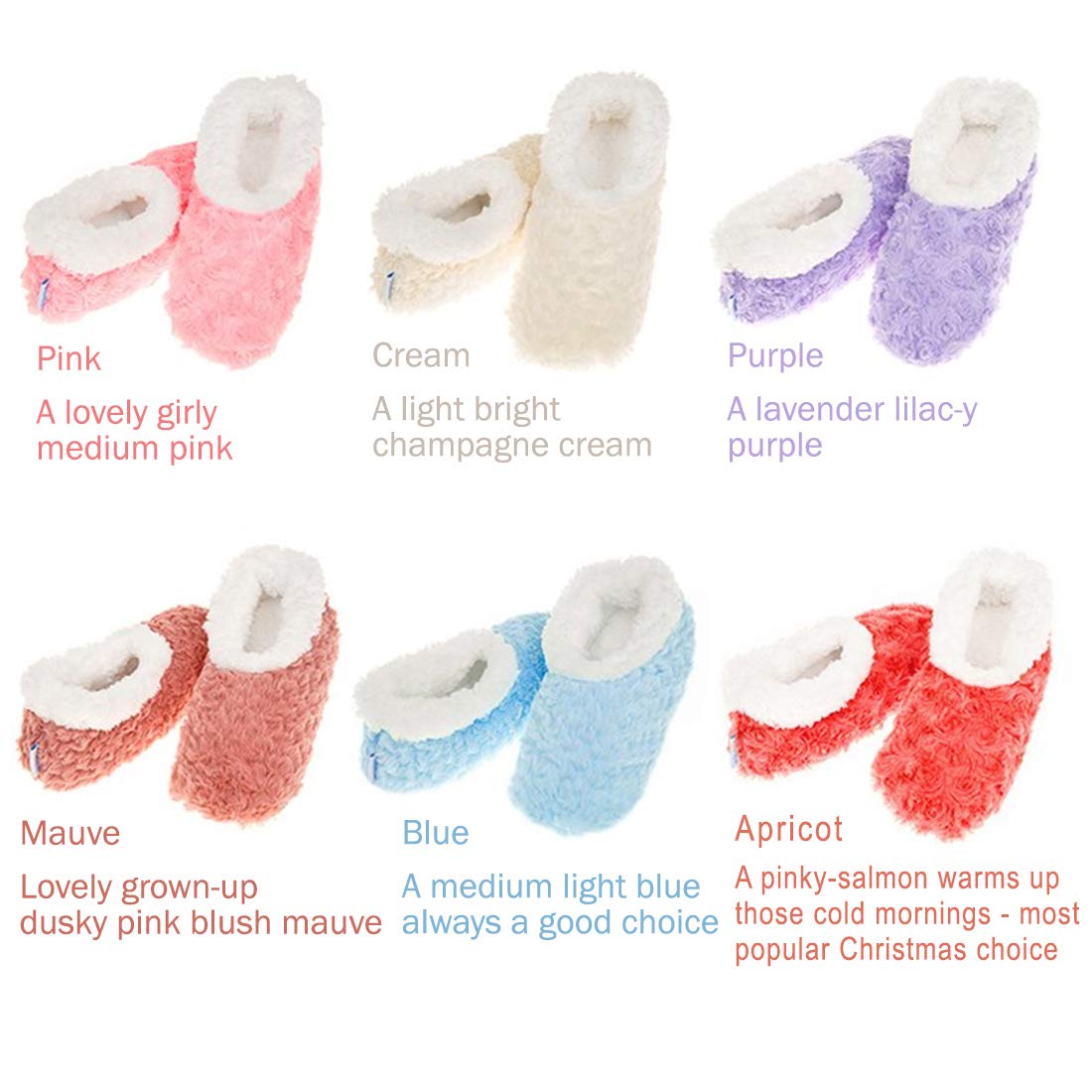 Ladies Super Soft Rose Textured Fur-Like Fabric Snoozies Slippers - hanrattycraftsgifts.co.uk