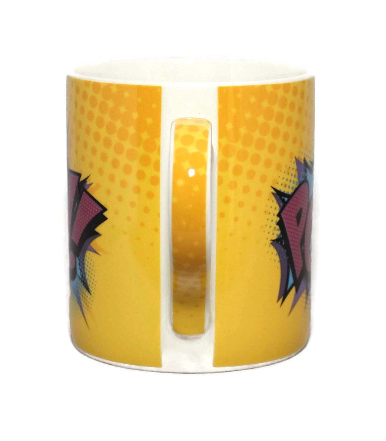 Superhero Comic Style Pow! Fine China Mug - hanrattycraftsgifts.co.uk