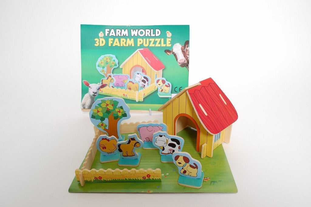 make your own 3D wooden farm animal kit 3D animals and barn puzzle - hanrattycraftsgifts.co.uk