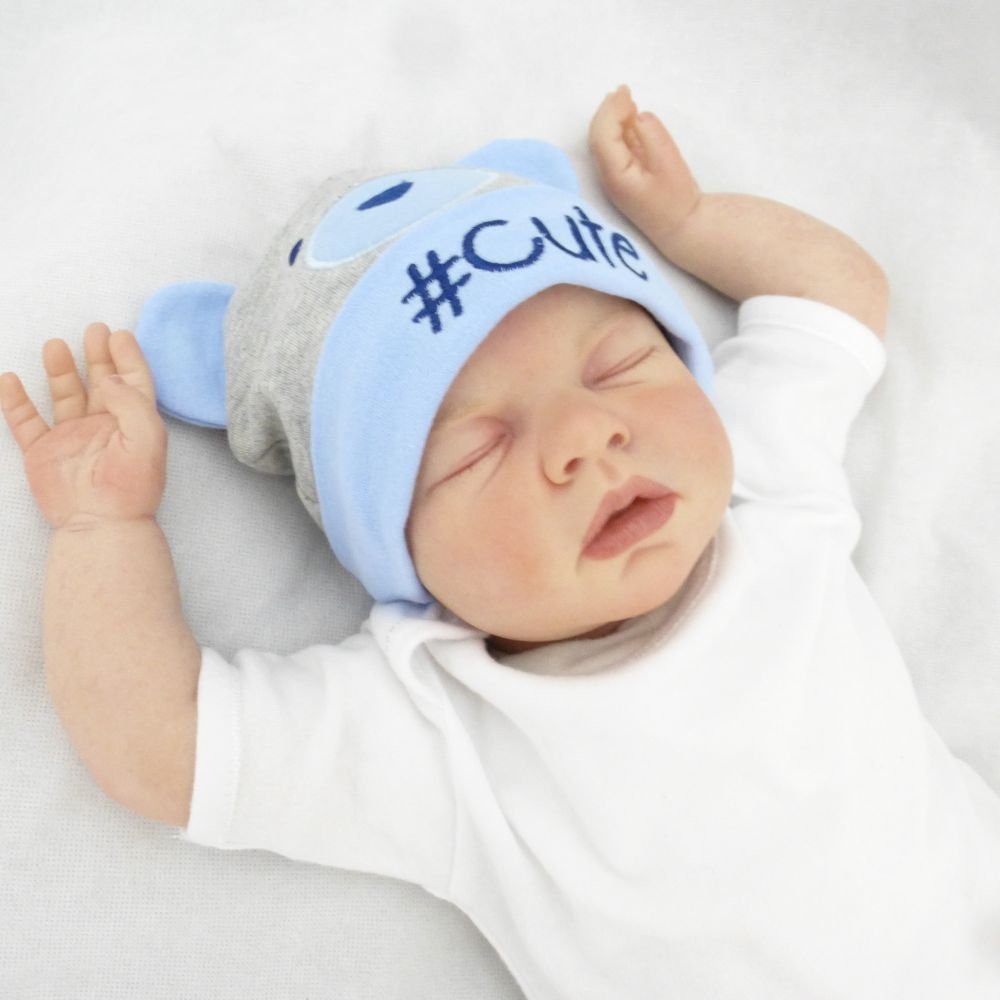 Boys Hat and Socks Set 0-6 Months Grey/Blue - hanrattycraftsgifts.co.uk