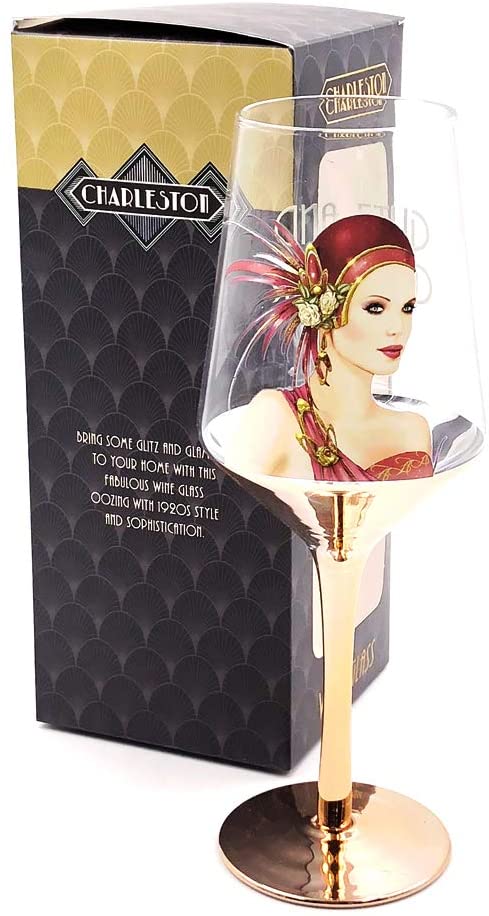Charleston Glamorous Vintage Range Wine Glass Gift In Box