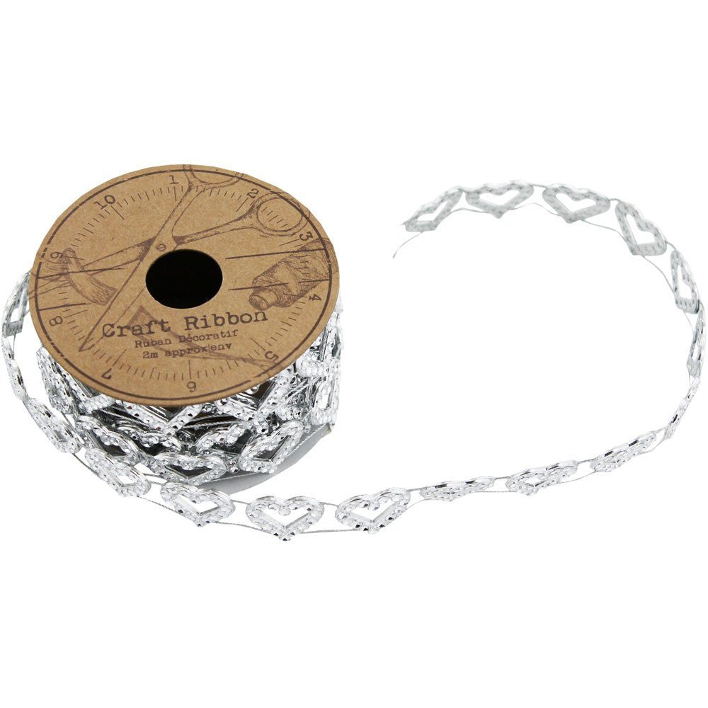 Chunky Heart Craft Ribbon - 2m - hanrattycraftsgifts.co.uk