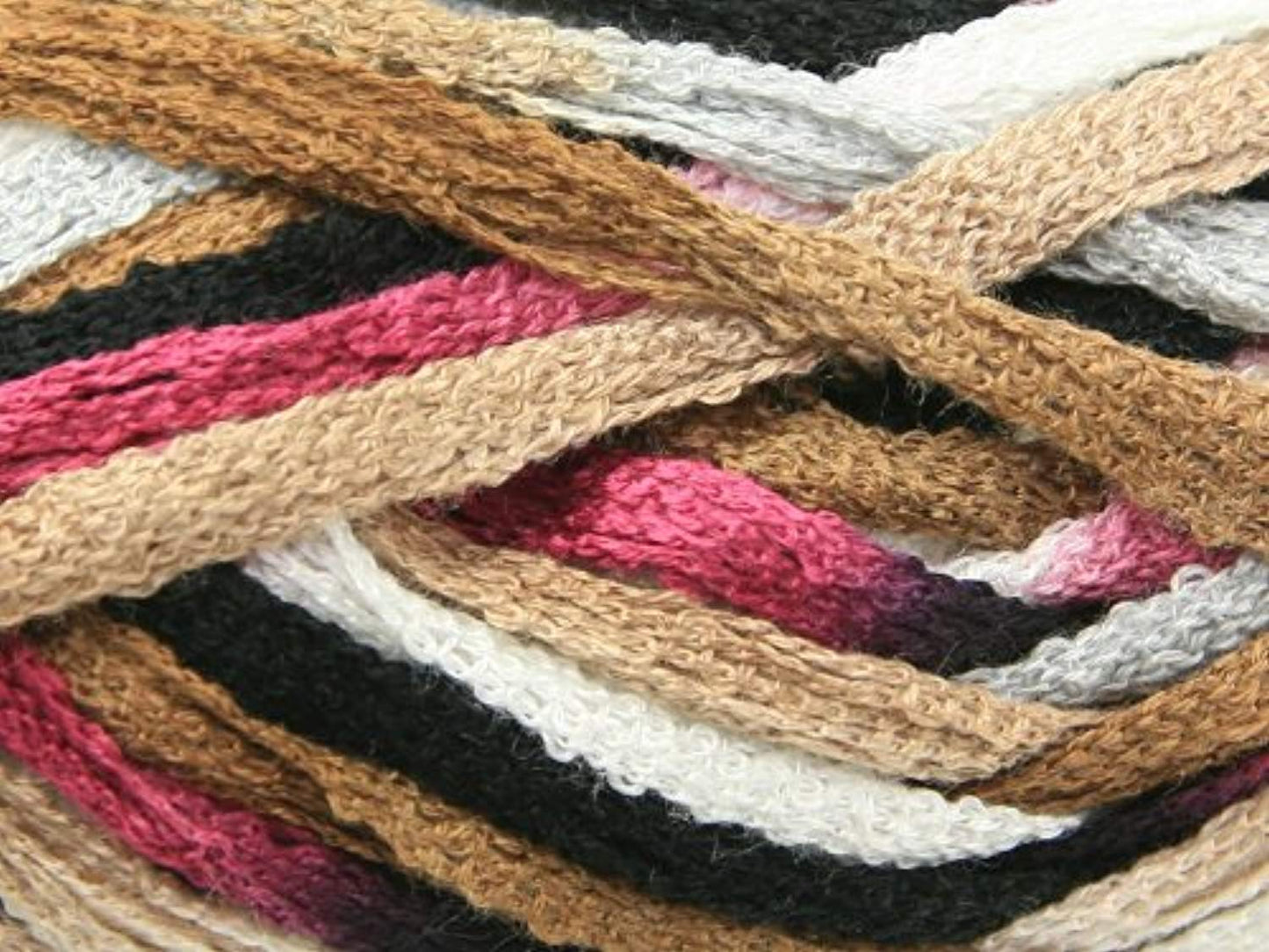 King Cole Krystal Scarf yarn 100g Raspberry Ripple 698 - hanrattycraftsgifts.co.uk