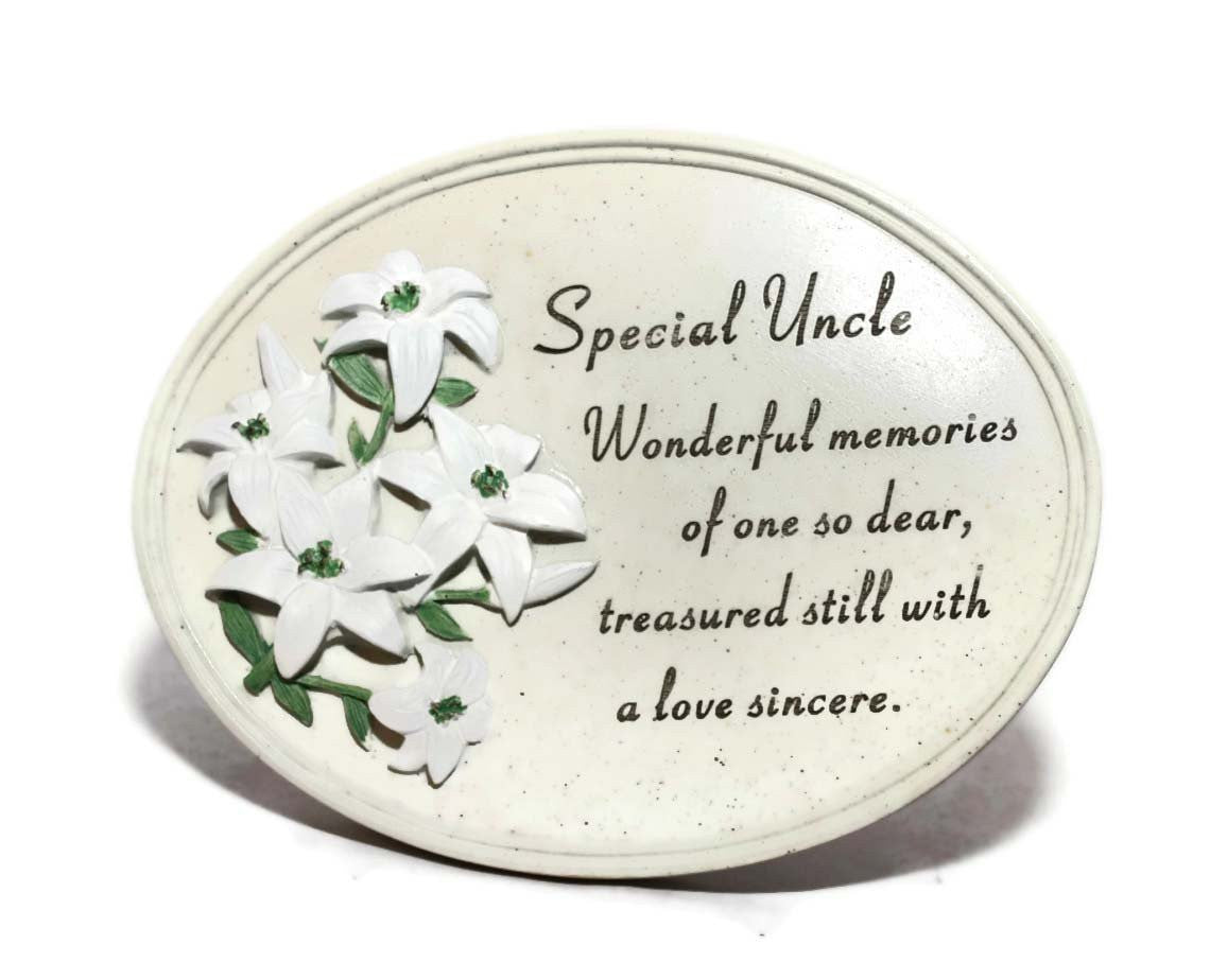 Special Uncle Lily Verse Plaque Graveside Ornament - hanrattycraftsgifts.co.uk