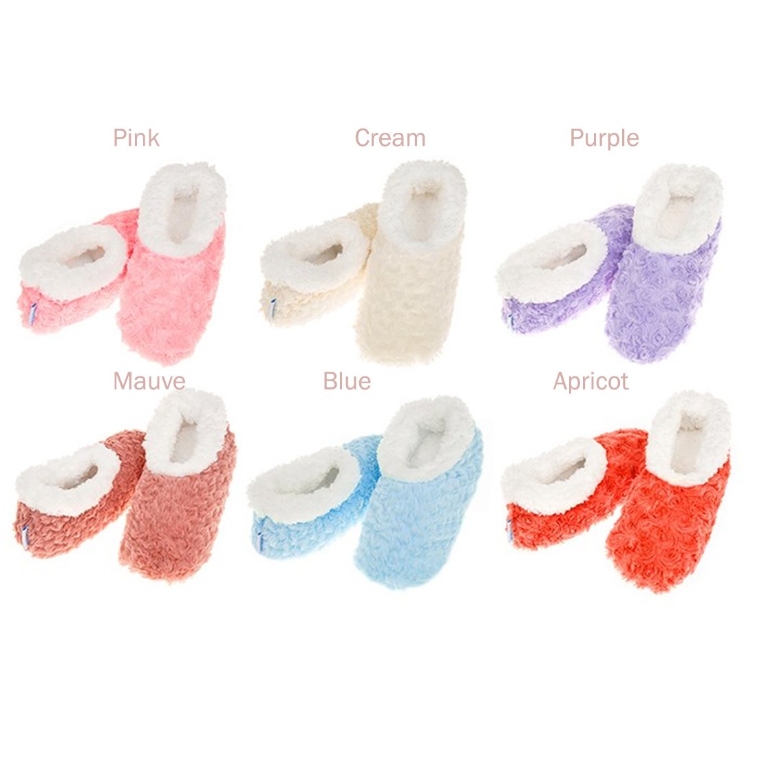 Ladies Super Soft Rose Textured Fur-Like Fabric Snoozies Slippers - hanrattycraftsgifts.co.uk