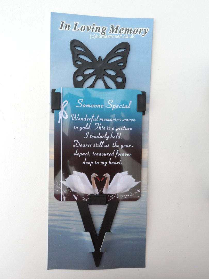 Someone Special Memorial Laminated Card With Butterfly Stake Holder And Special Message By Homestreet - hanrattycraftsgifts.co.uk