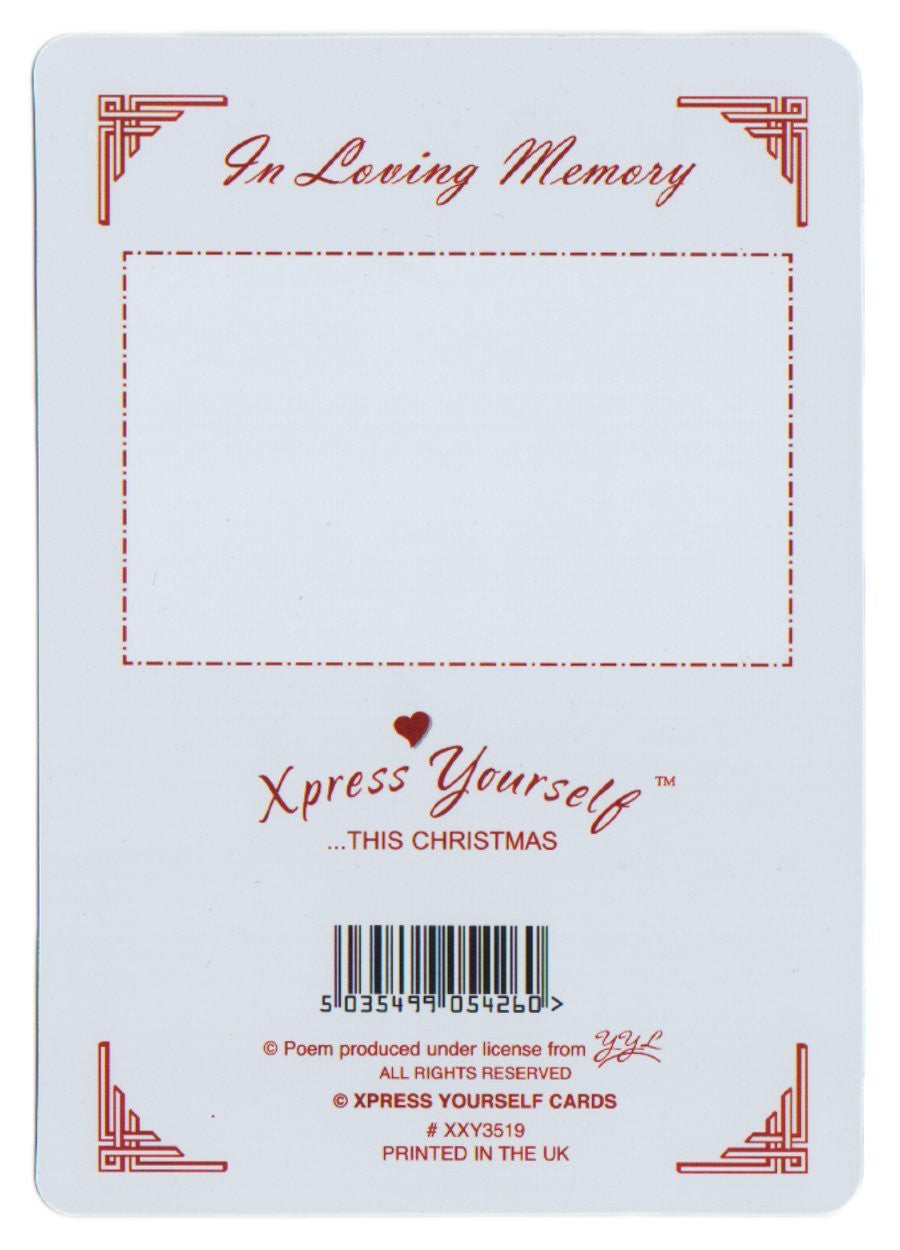 Graveside Memorial Christmas Card & Holder -In Loving Memory Of A Dear Grandma - 3530 - hanrattycraftsgifts.co.uk