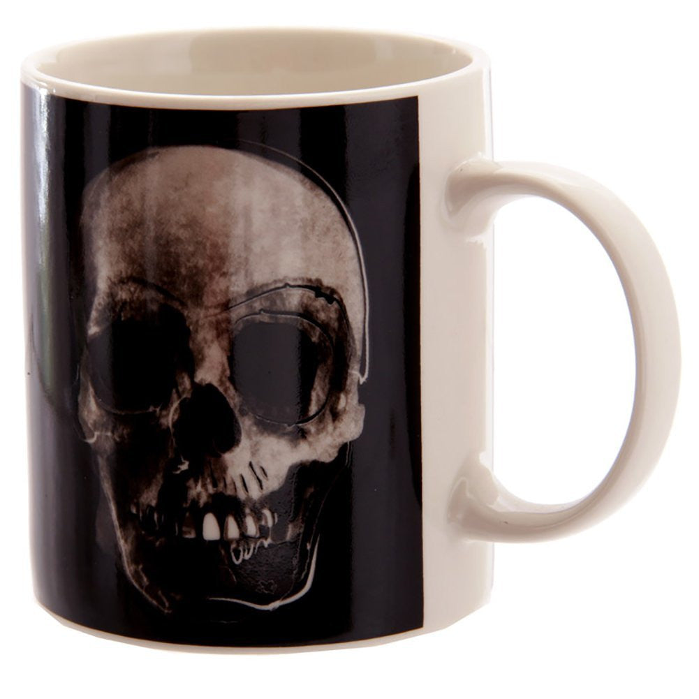 Black White Skull Printed Transfer Mug Gifts, and, Cards Teacher, School, Gifts Occasion, Gift, Idea - hanrattycraftsgifts.co.uk