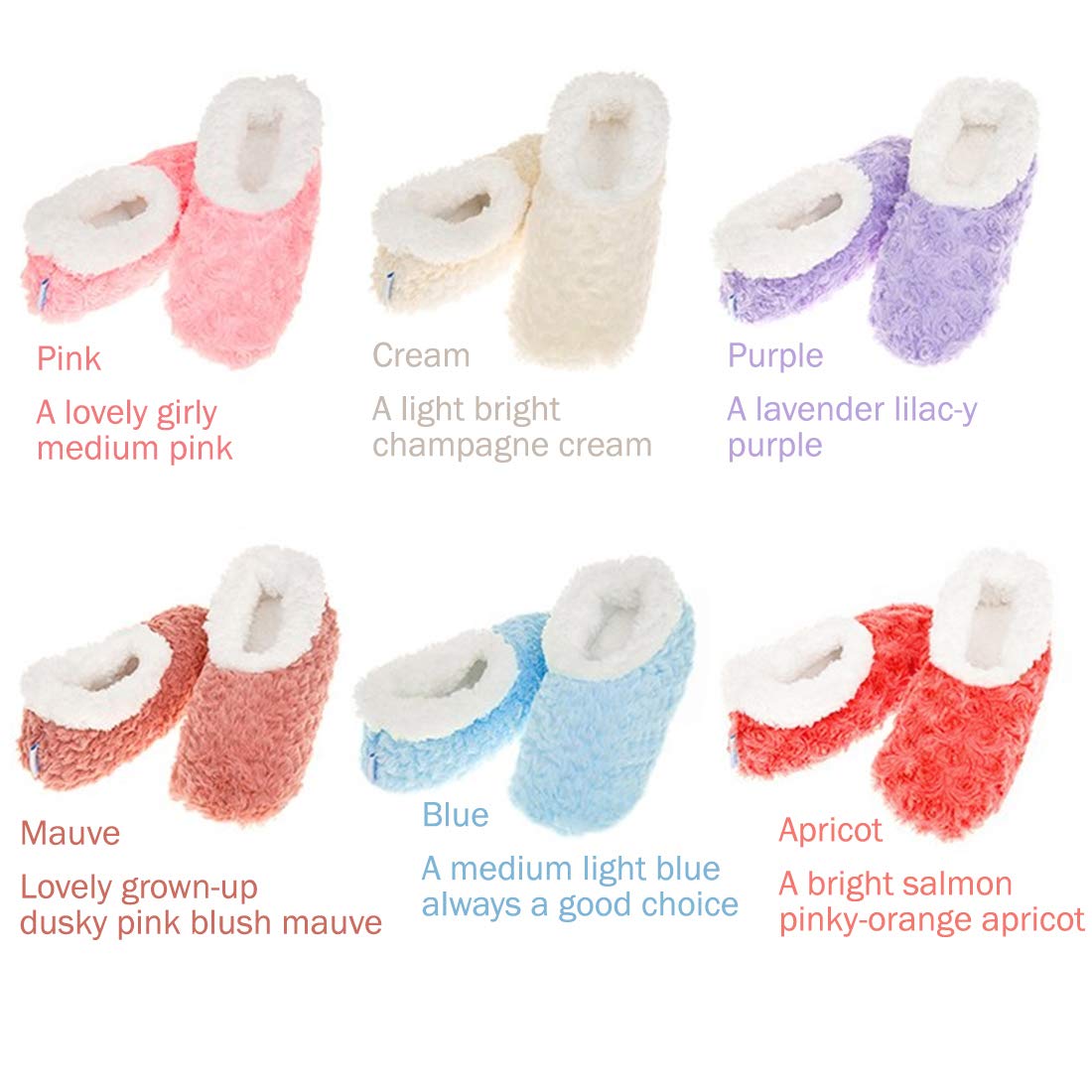 Ladies Super Soft Rose Textured Fur-Like Fabric Snoozies Slippers - hanrattycraftsgifts.co.uk