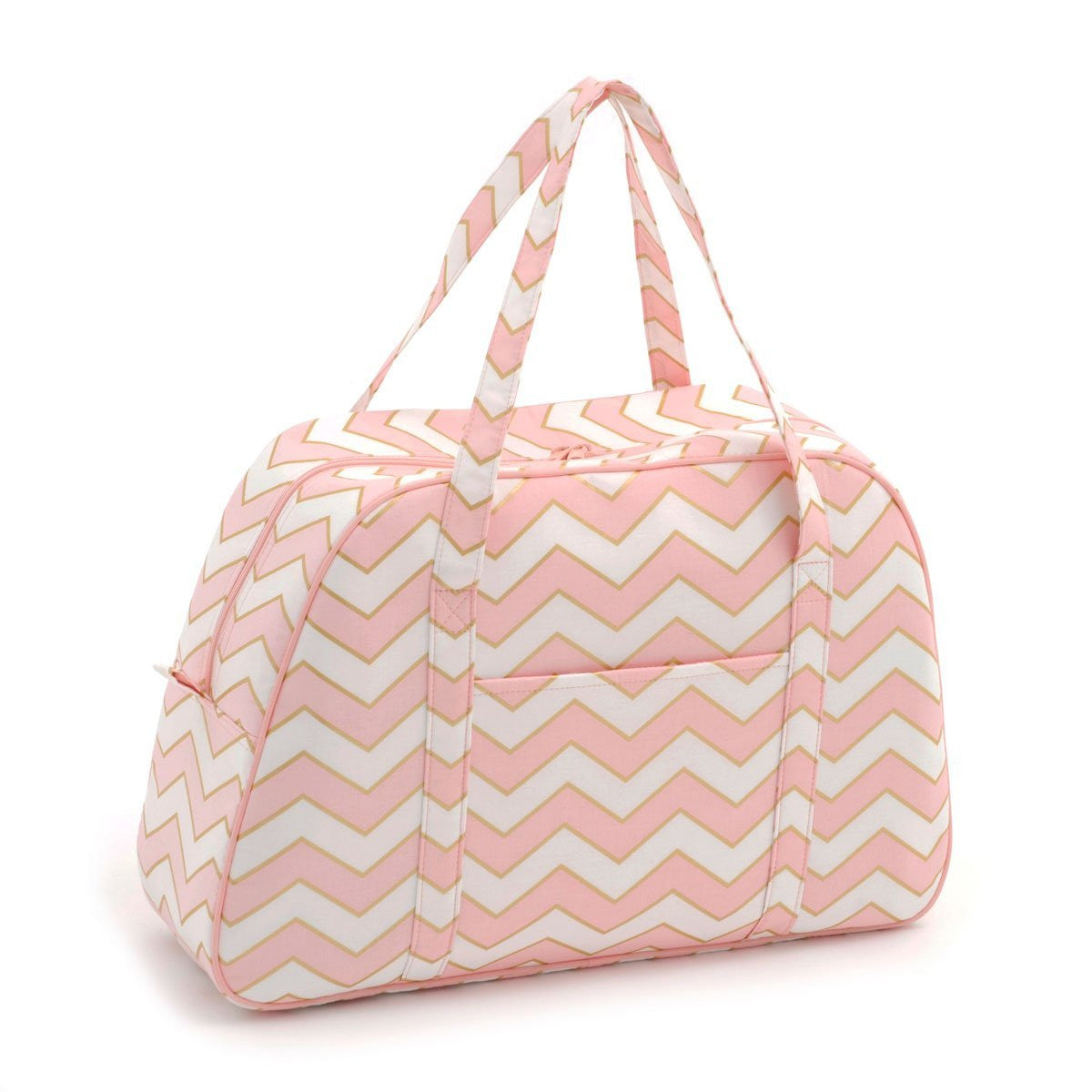 Classic Collection: Sewing Machine Bag: Chevron - Pearlised Blush HGSWB09 - hanrattycraftsgifts.co.uk