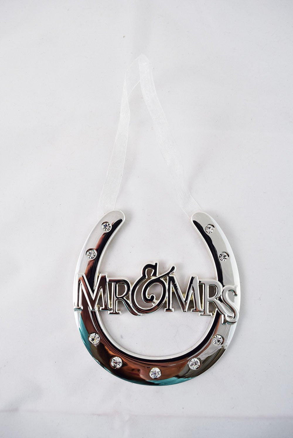 Wedding Silver Mr & Mrs Horse Shoe Keepsake Wedding Day Gift for bride and groom - hanrattycraftsgifts.co.uk