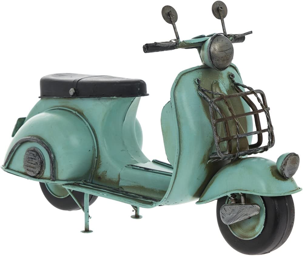 Lesser & Pavey Vintage Effect Tin Metal Classic Blue Scooter Model - Vintage Transport Collection