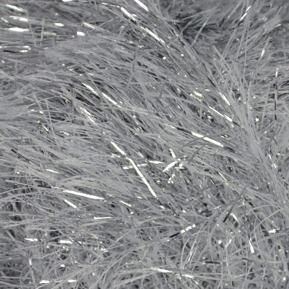 King Cole Tinsel Chunky Knitting Yarn Festive Wool 50 Gram Ball (Silver - 206)