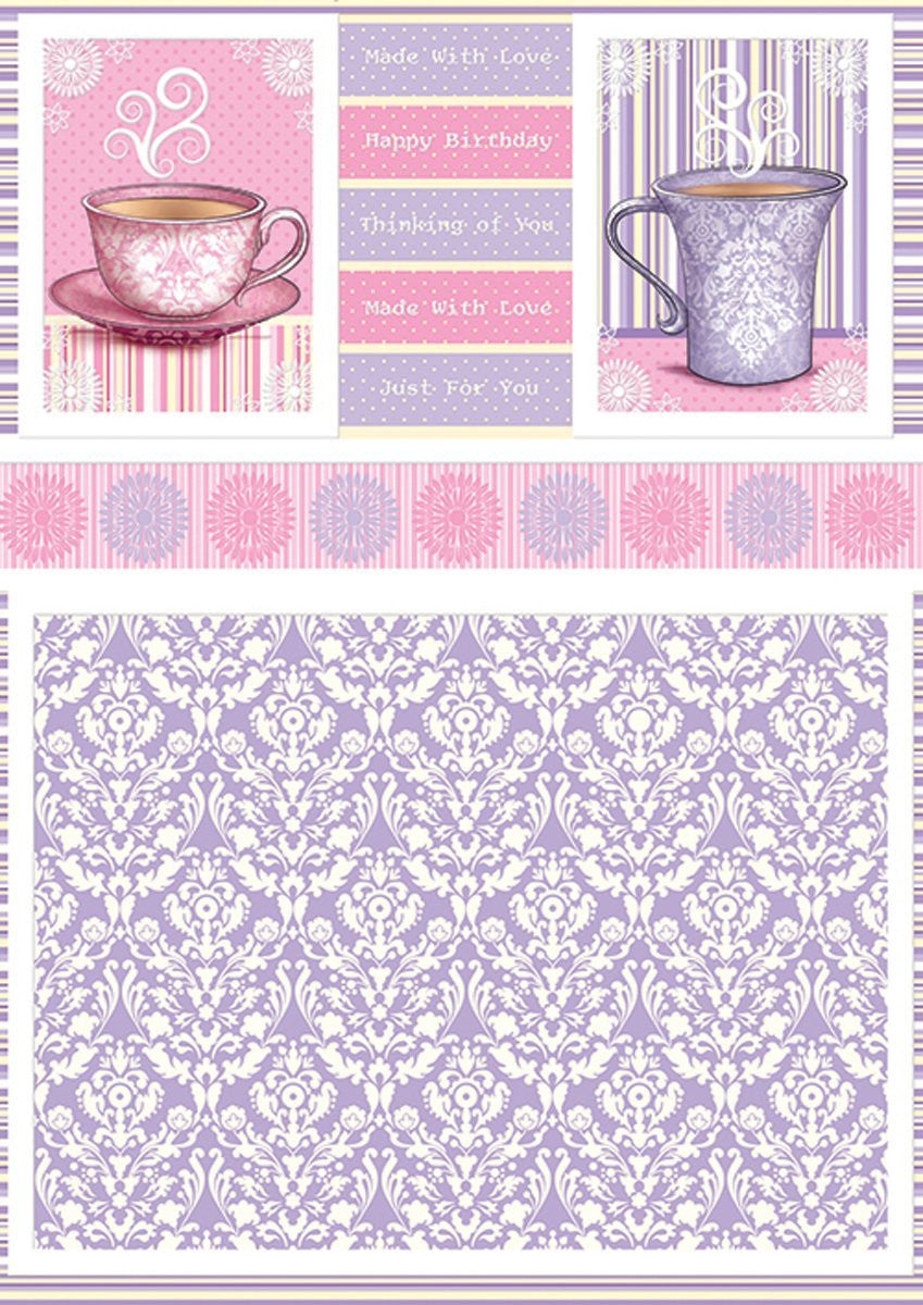 Couture Cafe Die-Cut Punch-Out Concept Card-Afternoon Tea - hanrattycraftsgifts.co.uk