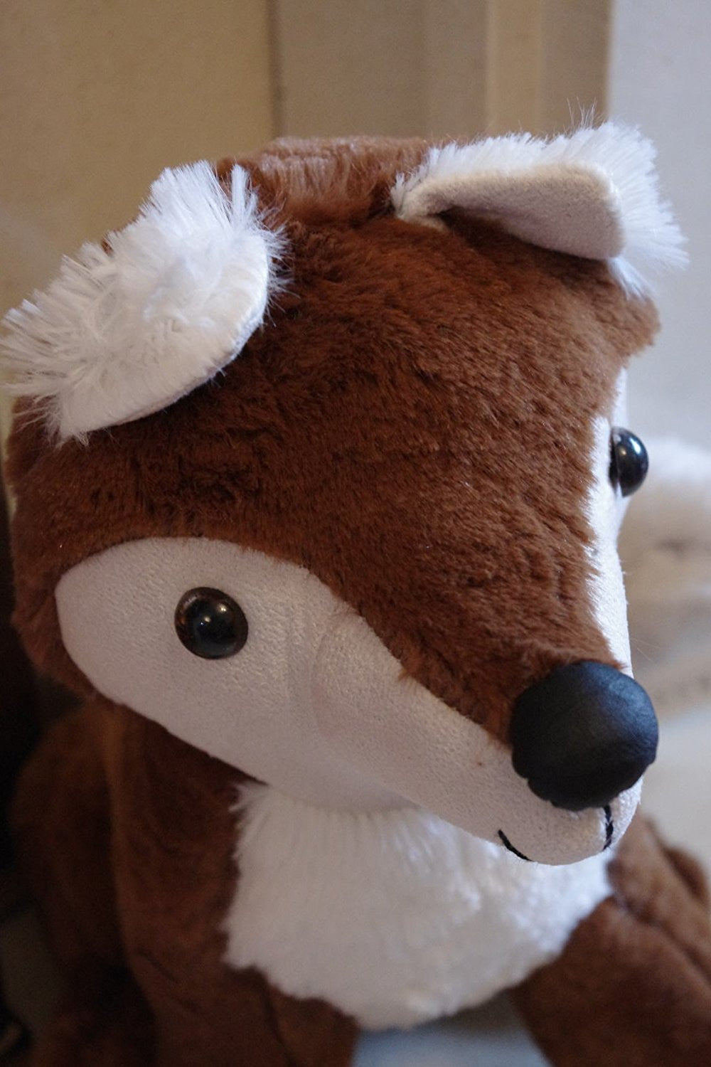 Cute Fox Doorstop Brown Faux Fur Fabric - hanrattycraftsgifts.co.uk