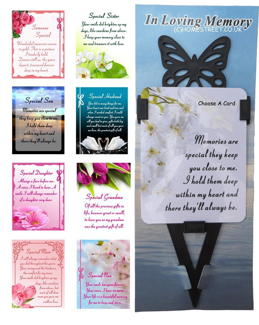 Someone Special Memorial Laminated Card With Butterfly Stake Holder And Special Message By Homestreet - hanrattycraftsgifts.co.uk