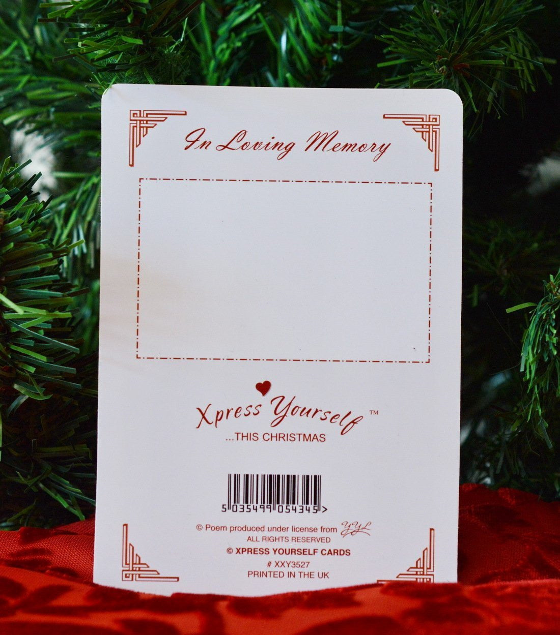 Graveside Memorial Christmas Card & Holder -Missing You So Much Daughter 3527 - hanrattycraftsgifts.co.uk
