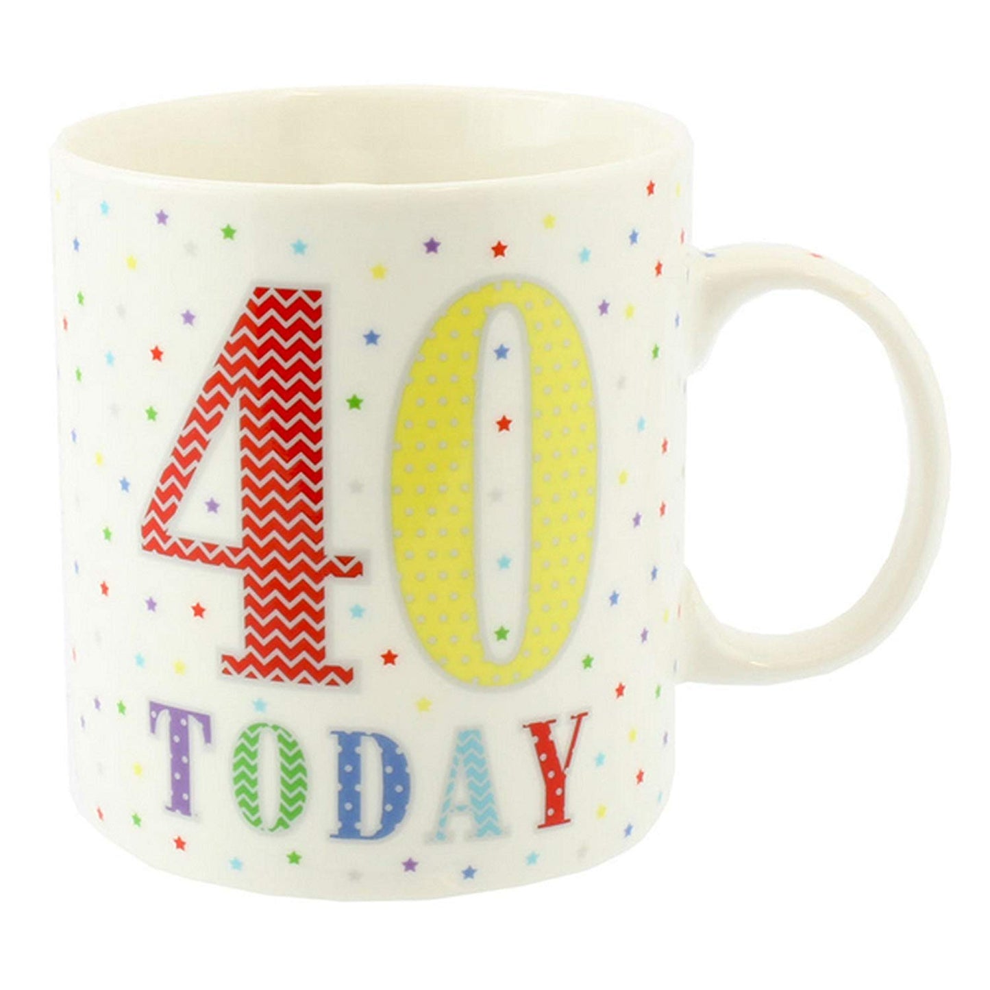 Lesser Pavey Ceramic Polka Dot 40 Today Birthday Mug - hanrattycraftsgifts.co.uk